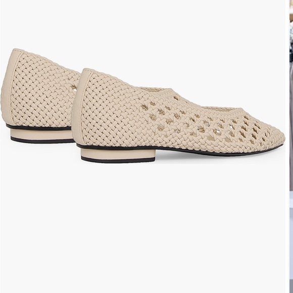 BNWT Rebecca Minkoff Cream Woven Flats, size 9 - Picture 4 of 5